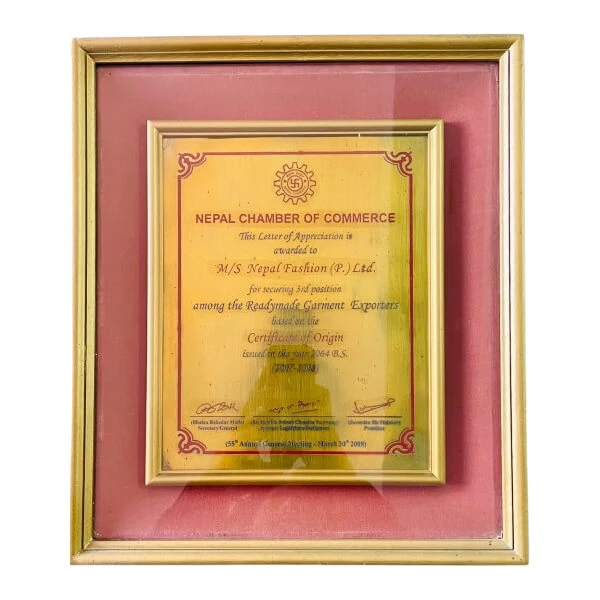 Letter of Appreciation Award-2008